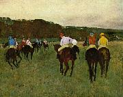 Horseracing in Longchamps, Edgar Degas